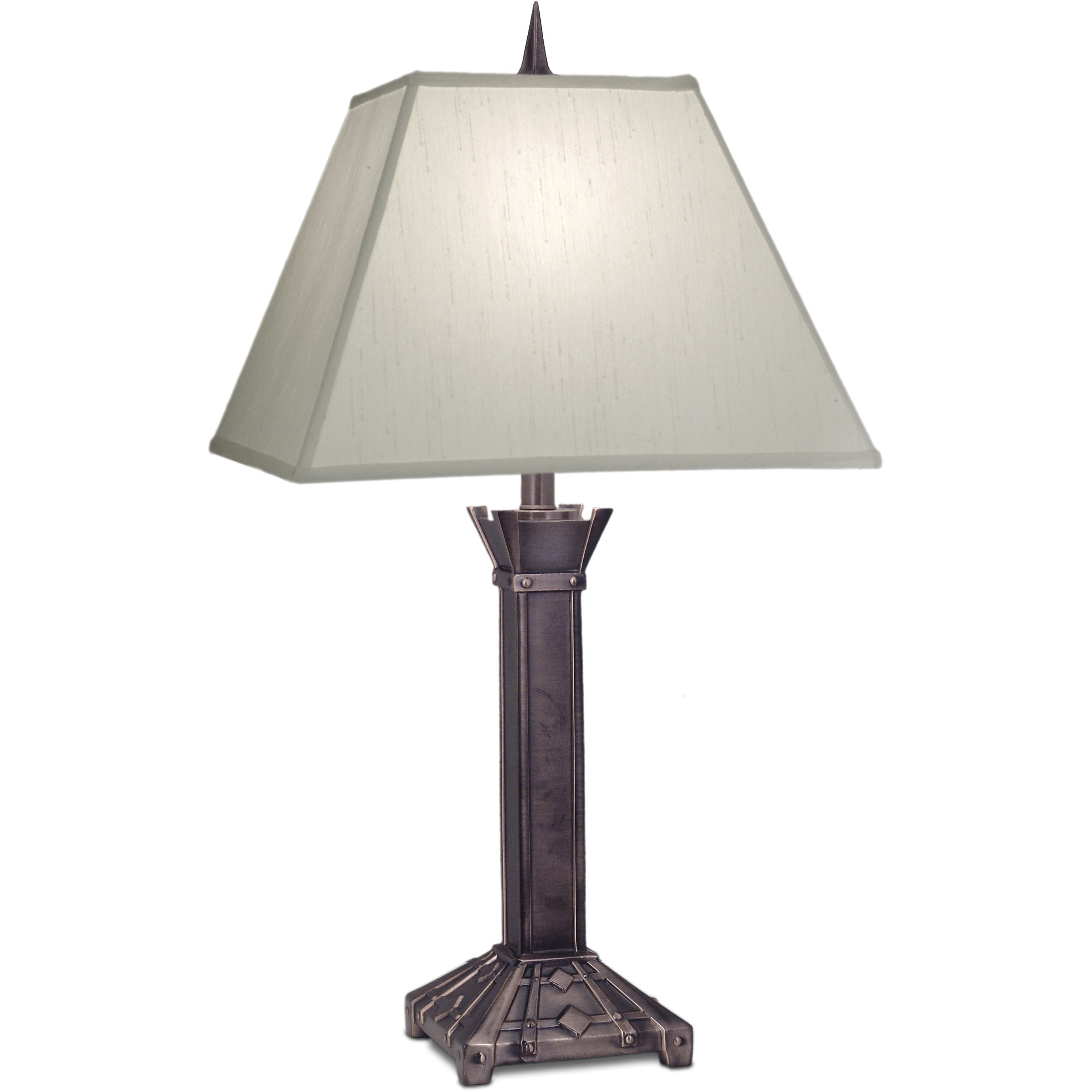 Ellie 31 inch 150 watt Antique Copper Table Lamp Portable Light, Square